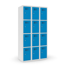 #02 BOXES 12 BLUE - Skříň pro úschovu cenností s 12 přihrádkami, 1800/900/500 mm