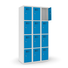 #02 BOXES 12 BLUE │ Skříň pro úschovu cenností s 12 přihrádkami, 1800/900/500 mm