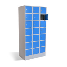 #03 BOXES 21 BLUE – 21-přihrádkový box pro úschovu cenností, 1850/900/500 mm