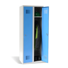 #02 STANDARD 2 BLUE │ 2-dveřová kovová šatní skříň modrá, 1800/600/500 mm