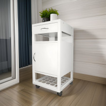#03 BEDSIDE WHITE - Kovový noční stolek, 860 mm x 400 mm x 400 mm
