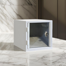 #03 BOX 1 PLEXI - Skříň pro úschovu cenností s plexi dvířkami, 380/380/380 mm