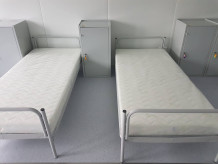 #03 FOLDING BED GREY - Skládací kovová postel