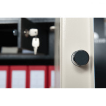 #17 SAFE S50 ELECTRO – Bezpečnostní schránka černo-bílá, 380 x 500 x 365 mm