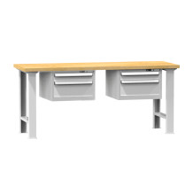 #29 HARDWORK D2D2W - Pracovní stůl se dvěma zásuvkami na obou stranách, 2000 mm, s nosností do 800 kg