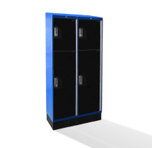 #04 BOXES 4 PLEXI SLD – 4-přihrádková skříň pro úschovu cenností, 2000/1000/400 mm