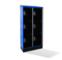 #04 BOXES 6 PLEXI W – 6-přihrádková skříň pro úschovu cenností, 2000/1000/400 mm