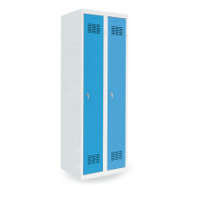 #03 STANDARD 2 BLUE - 2 dveřová kovová šatní skříň, 1800/600/500 mm