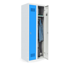 #03 STANDARD 2 BLUE - 2 dveřová kovová šatní skříň, 1800/600/500 mm