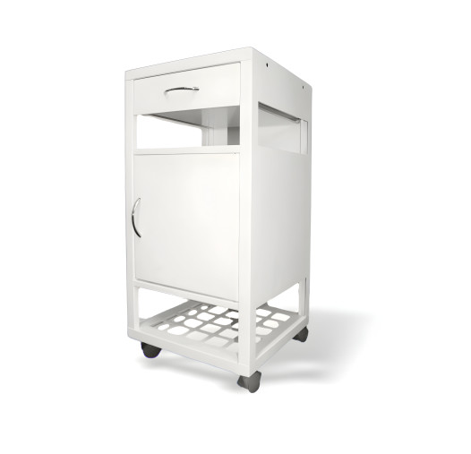 #03 BEDSIDE WHITE - Kovový noční stolek, 860 mm x 400 mm x 400 mm