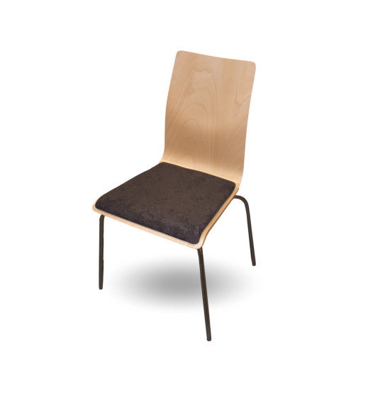 #14 DININGCH W 01 – Jídelní židle dřevěná, s čalouněným sedákem